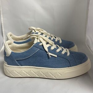 Tory Burch Blue and Cream Sneakers